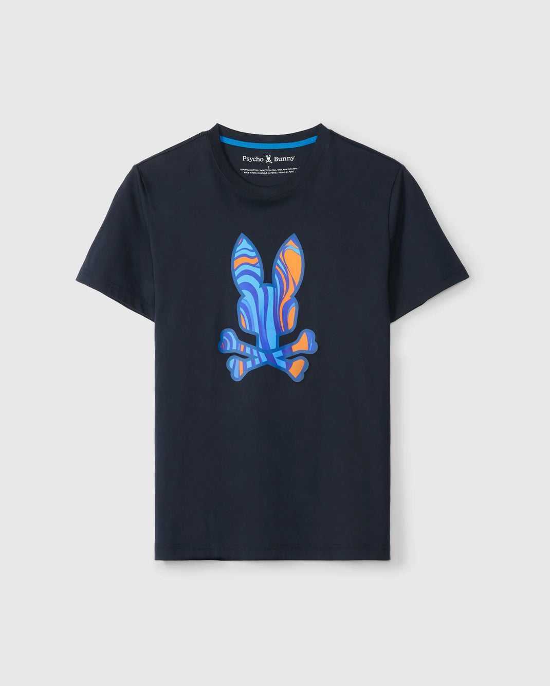 T Shirt Graphique Psycho Bunny Nevada Graphic Tee Bleu Marine Homme | PGA-22355851